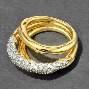 Alexis Bittar Solanales Crystal Orbiting Ring - Gold